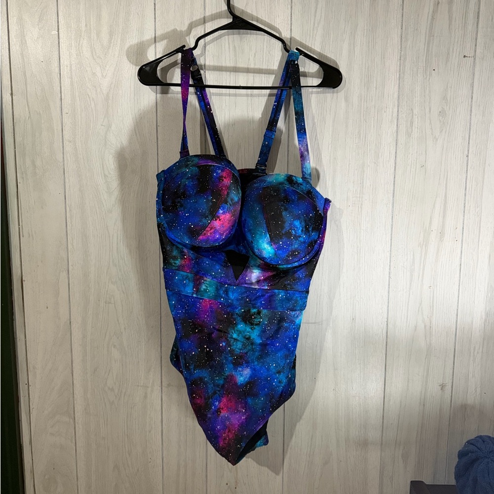 Torrid Galaxy Print One Piece Swimsuit
